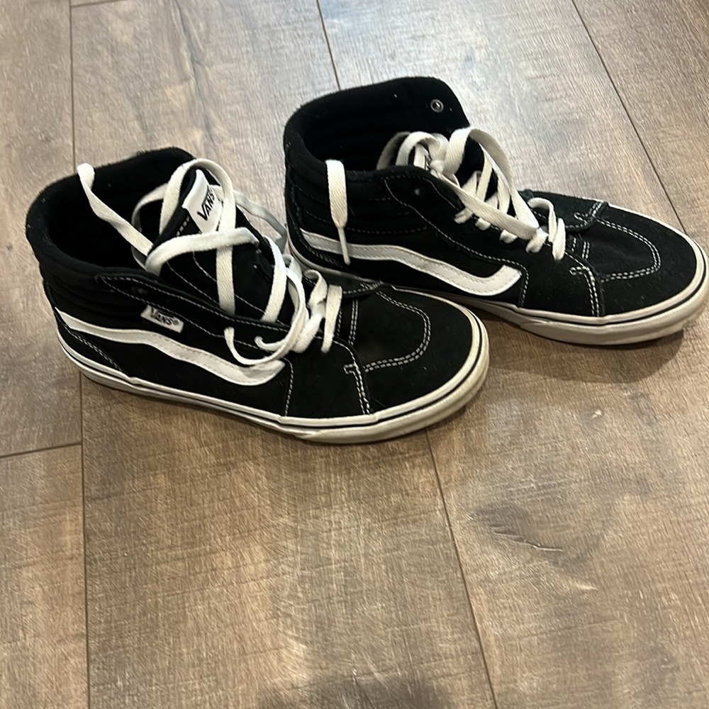 Kids black high top vans